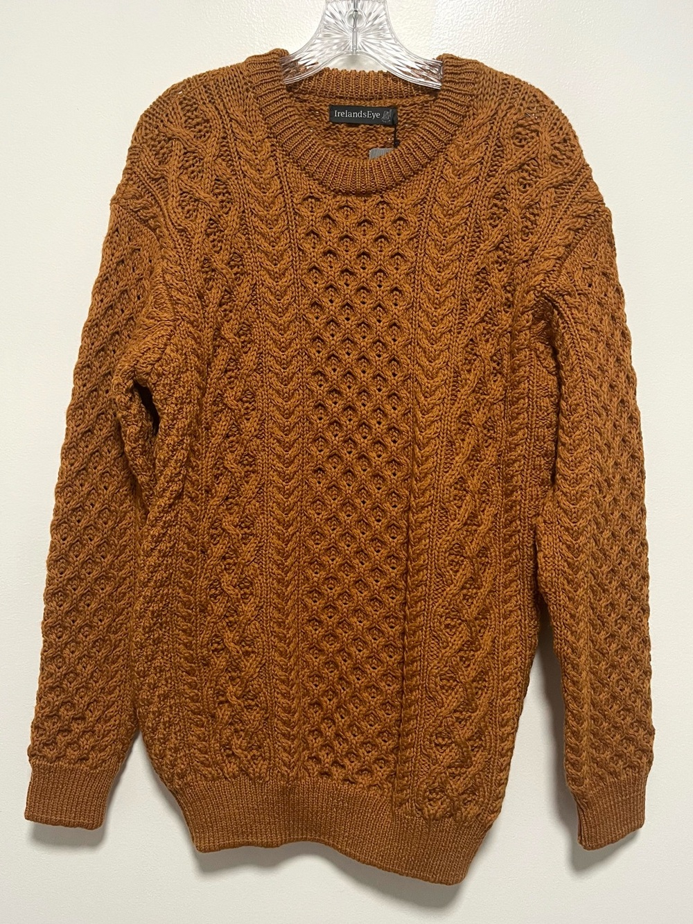 Irelands Eye 100% Wool Cable Knit Aran Sweater Irish Chunky Fisherman XXL